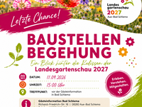 Baustellenbegehung über das Gartenschaugelände