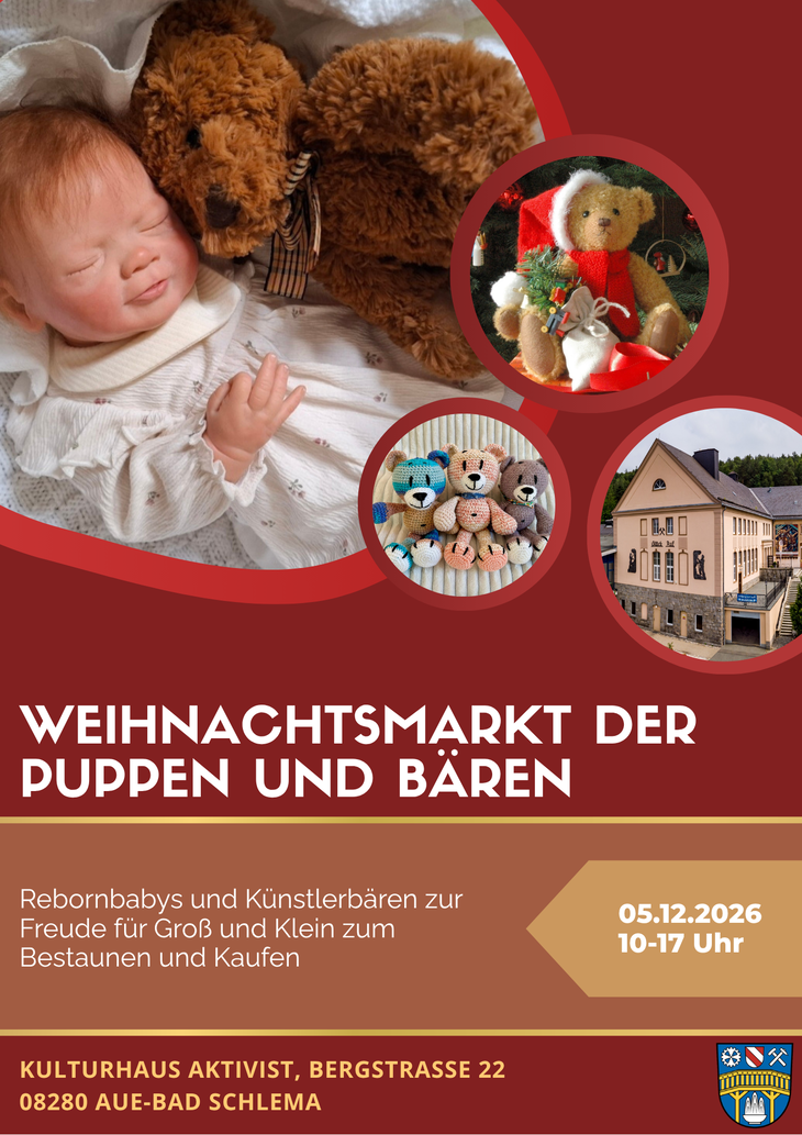 „Weihnachtsmarkt der Puppen und Bären“ 